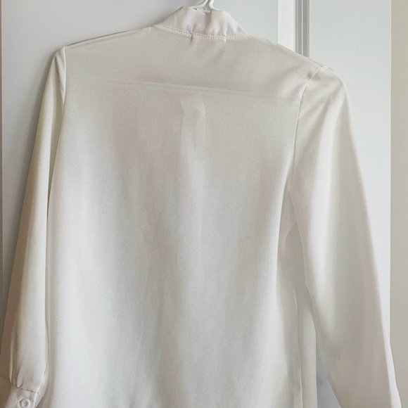 BOW TIE LONG SLEEVE BLOUSE (XS） - Picture 3 of 4